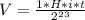 V= \frac{1*H*i*t}{ 2^{23} }