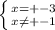 \left \{ {{x=+-3} \atop {x \neq +-1}} \right.