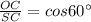 \frac{OC}{SC} =cos60^\circ