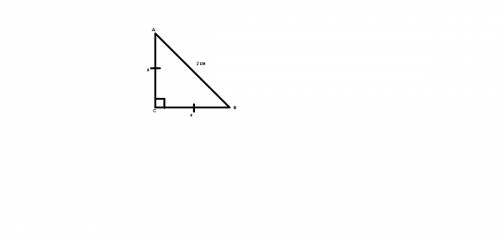 110 ! мне надо найдите площадь равнобедренного прямоугольного треугольника ,если гипотенуза равна 2с