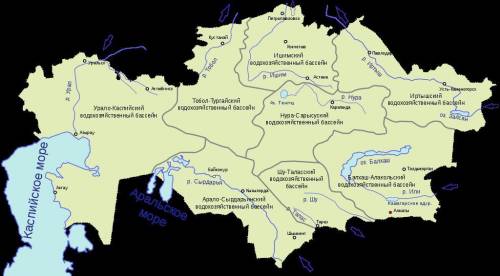 Особенности формирования и размещения по территории внутренних вод казахстана