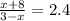 \frac{x+8}{3-x}=2.4