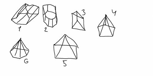 Изобразите многогранник 1)семиугольную наклонную призму 2)восьмиугольная прямая призма 3)треугольная