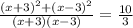 \frac{(x+3)^2+(x-3)^2}{(x+3)(x-3)} = \frac{10}{3}