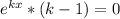 e^{kx}*(k-1)=0