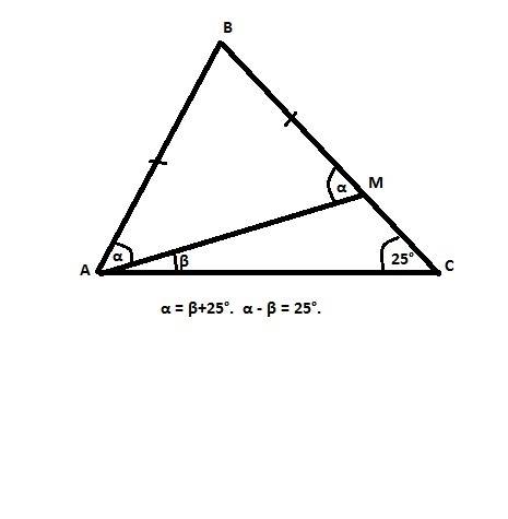 Прямая, проходящая через вершину а треугольника авс, пересекает сторону вс в точке м, причем вм = ав