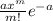 \frac{a x^{m} }{m!} e^{-a}