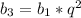 b_{3}= b_{1} *q^2