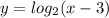 y= log_{2} (x-3)