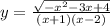 y= \frac{ \sqrt{-x^2-3x+4} }{(x+1)(x-2)}