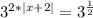 3^{2*|x+2|}=3^{ \frac{1}{2} }