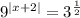 9^{|x+2|}=3^{ \frac{1}{2} }