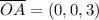 \overline {OA}=(0,0,3)