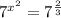 7^{ x^{2} } = 7^{ \frac{2}{3} }