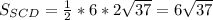 S_{SCD} = \frac{1}{2} *6*2 \sqrt{37} =6 \sqrt{37}