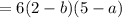 =6(2-b)(5-a)