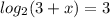 log_2(3+x)=3