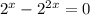 2^{x}-2^{2x}=0