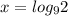 x= log_{9} 2