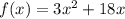 f(x)=3x^2+18x