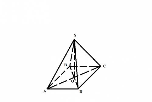 Дана четырехугольная пирамида с прямоугольником в основании, боковые ребра которой наклонены к основ