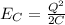 E_{C} = \frac{Q^2}{2C}