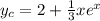 y_{c}=2+ \frac{1}{3}x e^x