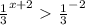 \frac{1}{3} ^{x+2}\ \textgreater \ \frac{1}{3} ^{-2}