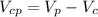 V_{cp}=V_{p}-V_{c}