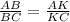 \frac{AB}{BC}= \frac{AK}{KC}