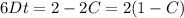 6Dt=2-2C=2(1-C)