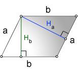Стороны параллелограмма 13 и 9 см,а высота проведенная к меньшой стороне 12 см. найти величину высот