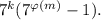 7^k(7^{\varphi(m)}-1).