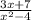 \frac{3x+7}{ x^{2} -4}