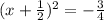 ( x+\frac{1}{2} )^{2} =- \frac{3}{4}