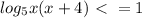 log_{5} x(x+4) \ \textless \ = 1