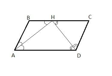 Биссектрисы углов a и d параллелограмма abcd пересекаются в точке,лежащей на стороне bc. найдите bc,