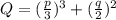 Q=( \frac{p}{3} )^3+( \frac{q}{2} )^2