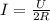 I= \frac{U}{2R}