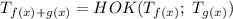 T_{f(x)+g(x)}=HOK(T_{f(x)}; \ T_{g(x)})