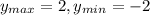 y_{max}=2, y_{min} =-2