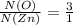 \frac{N(O)}{N(Zn)}= \frac{3}{1}