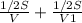 \frac{1/2S}{V} +\frac{1/2S}{V1}