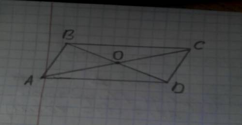 Начертить параллелограмм abcd с диагоналями пересекающимися в точке о. отметьте векторы bc, da, cd,в