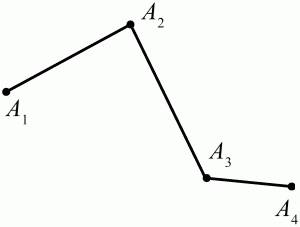 Как начертить ломаную линию из трёх звеньев
