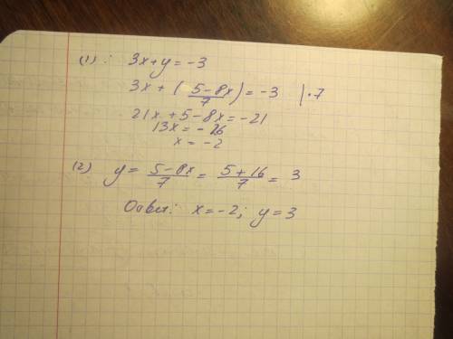 Решите систему уравнений методом подстановки: (2x+3y=16 (3x-2y=11 вот второе уравнение: (6(x+y)=5-(2