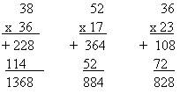 Обьясните как решать такие примеры 23*46 и 645*36