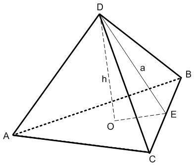 Найти поверхность правильной трехгранной пирамиды,если известна высота пирамиды и радиус окружности,
