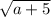 \sqrt{a+5}