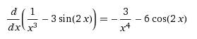 F(x)=1/x^3-3sin2x производную найти